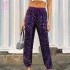 Loveda Custom Pearlescent Sequined Casual Waist Drawstring Loose Straight Pants