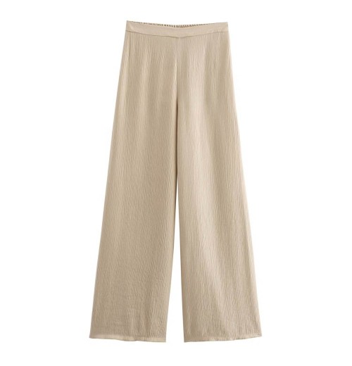 KAR&OT ZA 2024 women's new casual versatile pleated effect high waist straight wide leg pants 3897059 3897069